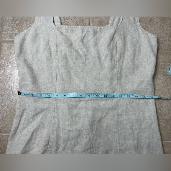 Old Navy Beige Linen Blend Mini Dress, Size Large Tall - Picture 7 of 11